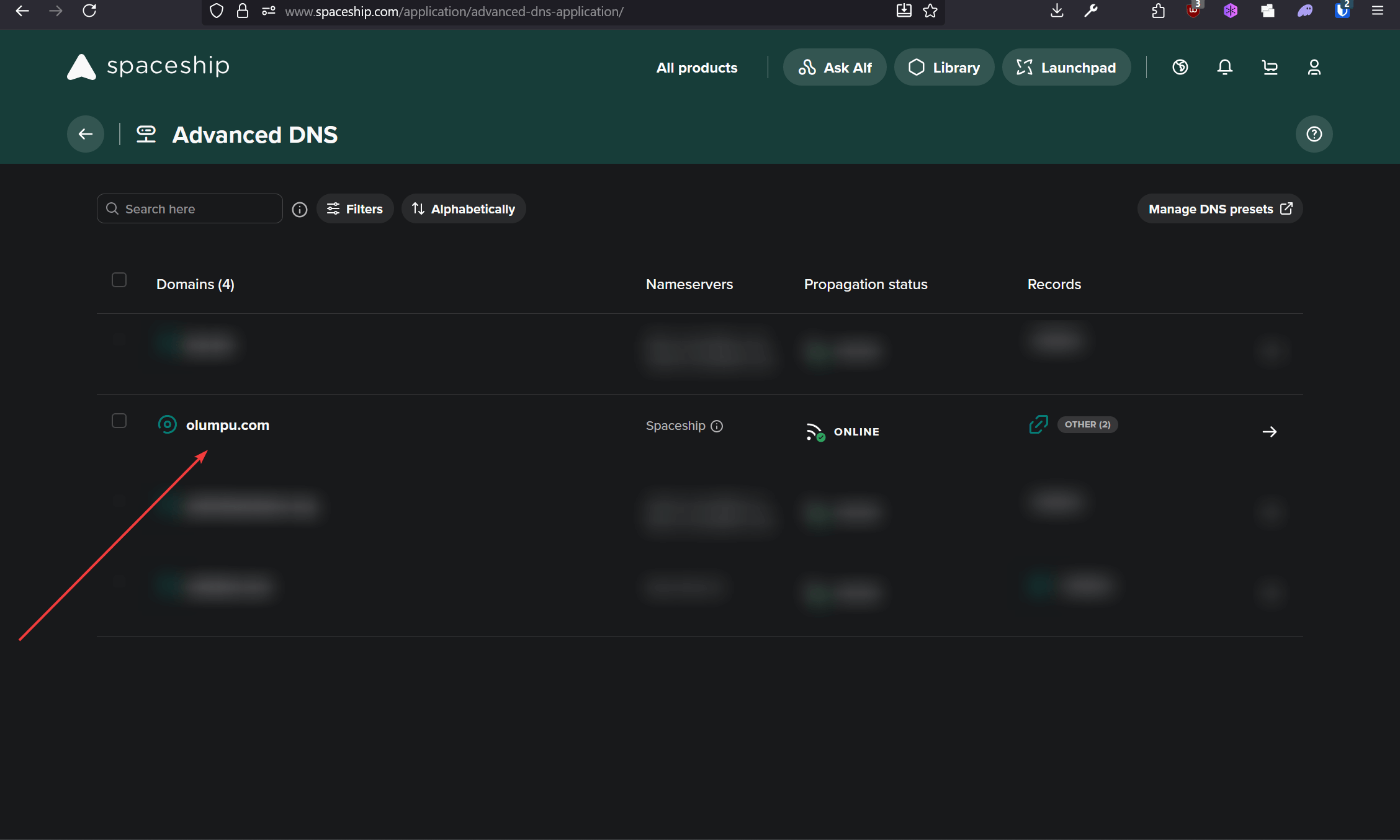 manage domain